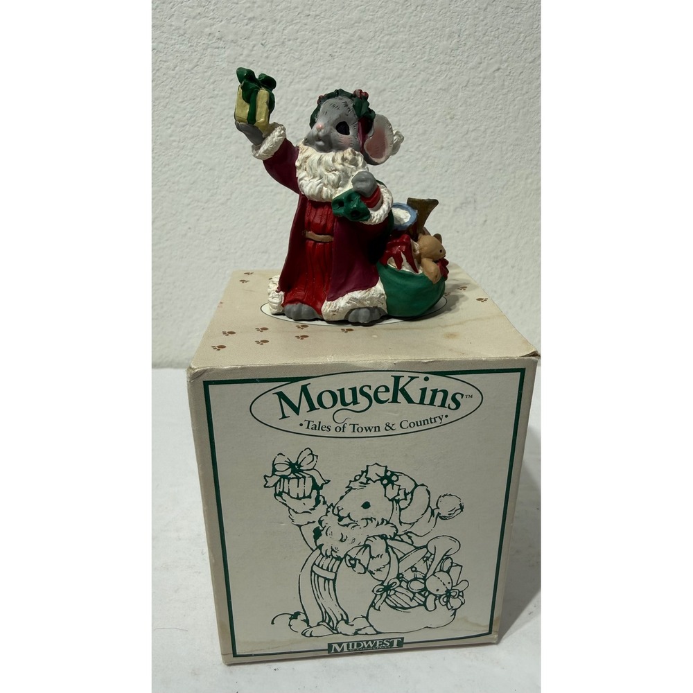 Midwest of Cannon Falls MouseKins Santa Mouse Gift Giver Figurine 12148-1